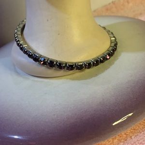 Purple Rhinestone Elastic  Bracelet.